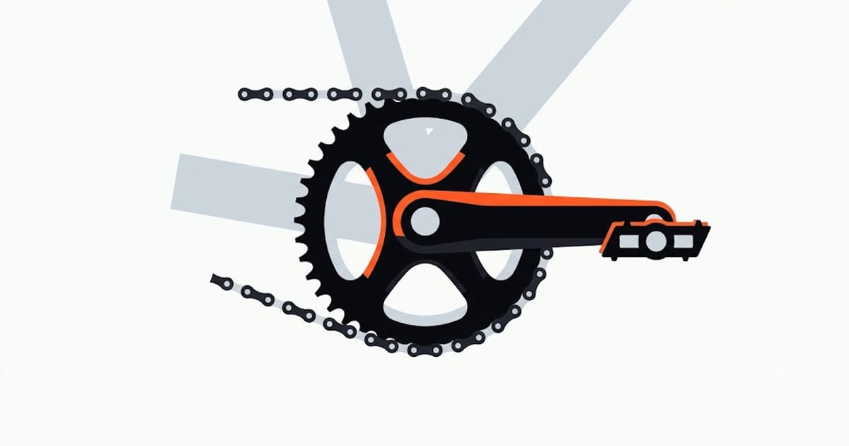 Single chainring drivetrain on a bicycle